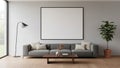 Contemporary Minimalist Living Room with Natural Light and Stylish Decor Royalty Free Stock Photo